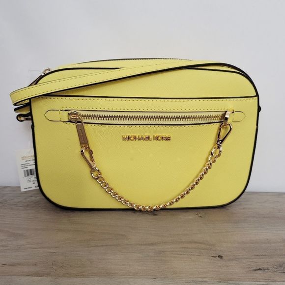 Michael Kors Handbags - Michael Kors East/West Jet Set Chain Crossbody Yellow